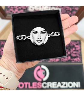 Bracciale Uomo con Incisione Foto e Nome o Dedica Personalizzata